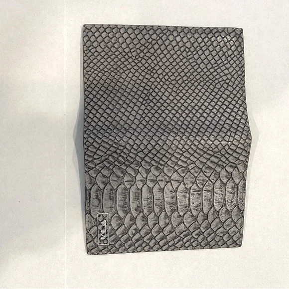 TUMI Metallic Snakeskin Passport/Travel Holder with Cover